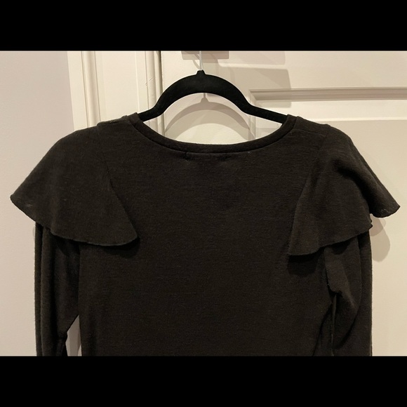 Elevate the every day with this black lightweight, ruffle sweater. - Picture 6 of 11